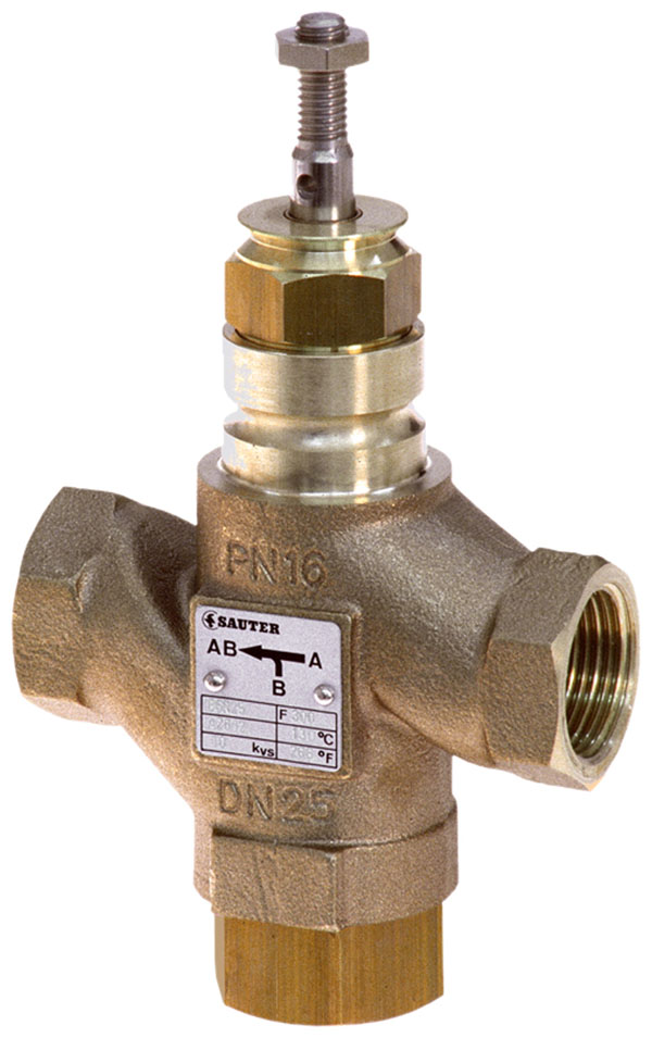 3-way valve with female thread, PN 16 (el.)