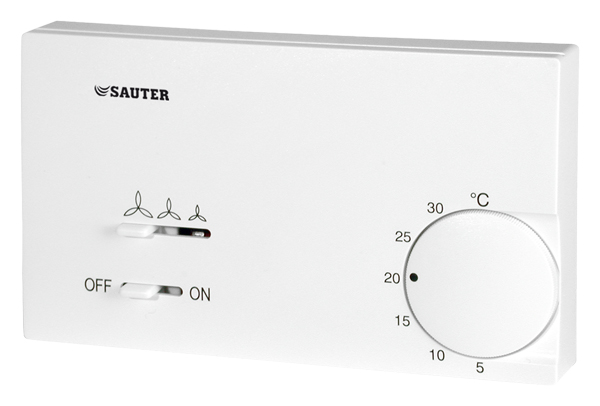 Fan-coil room-temperature controller, heating/cooling sequence